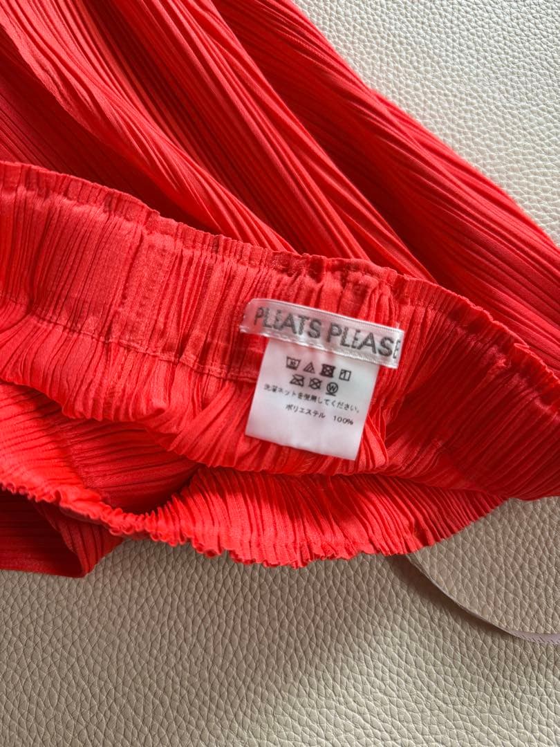 PLEATS PLEASE オレンジ ガウチョパンツPP81JF144