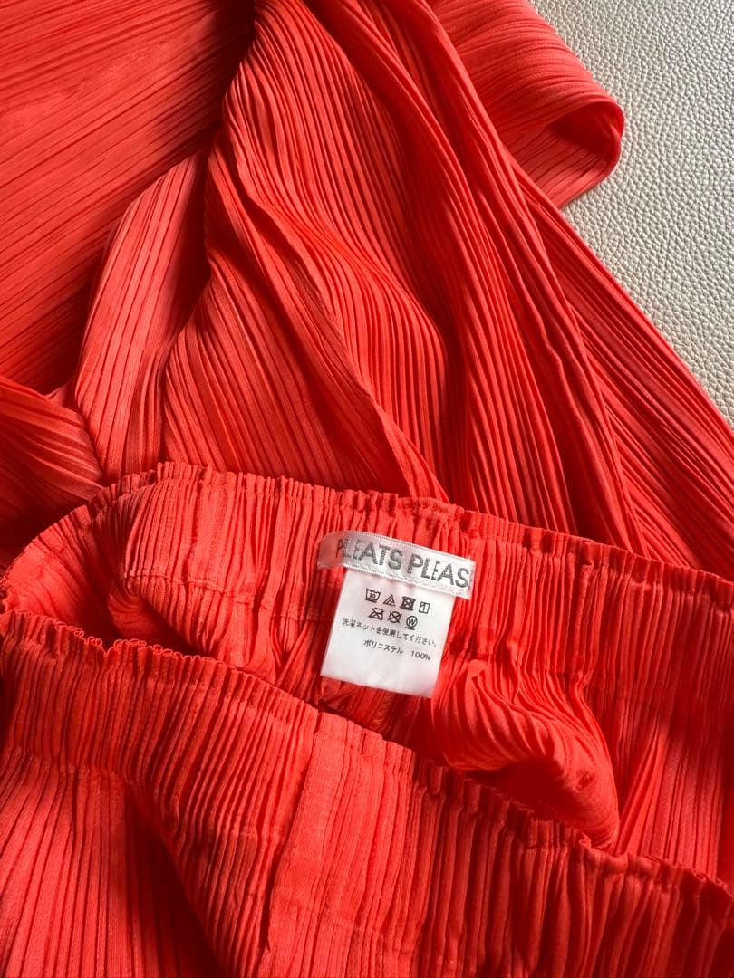 PLEATS PLEASE オレンジ ガウチョパンツPP81JF144