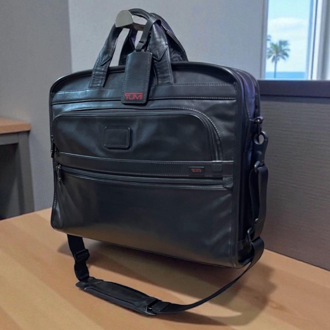 美品 TUMI トゥミ 96111DH 本革 ２WAY ビジネスバッグ 黒