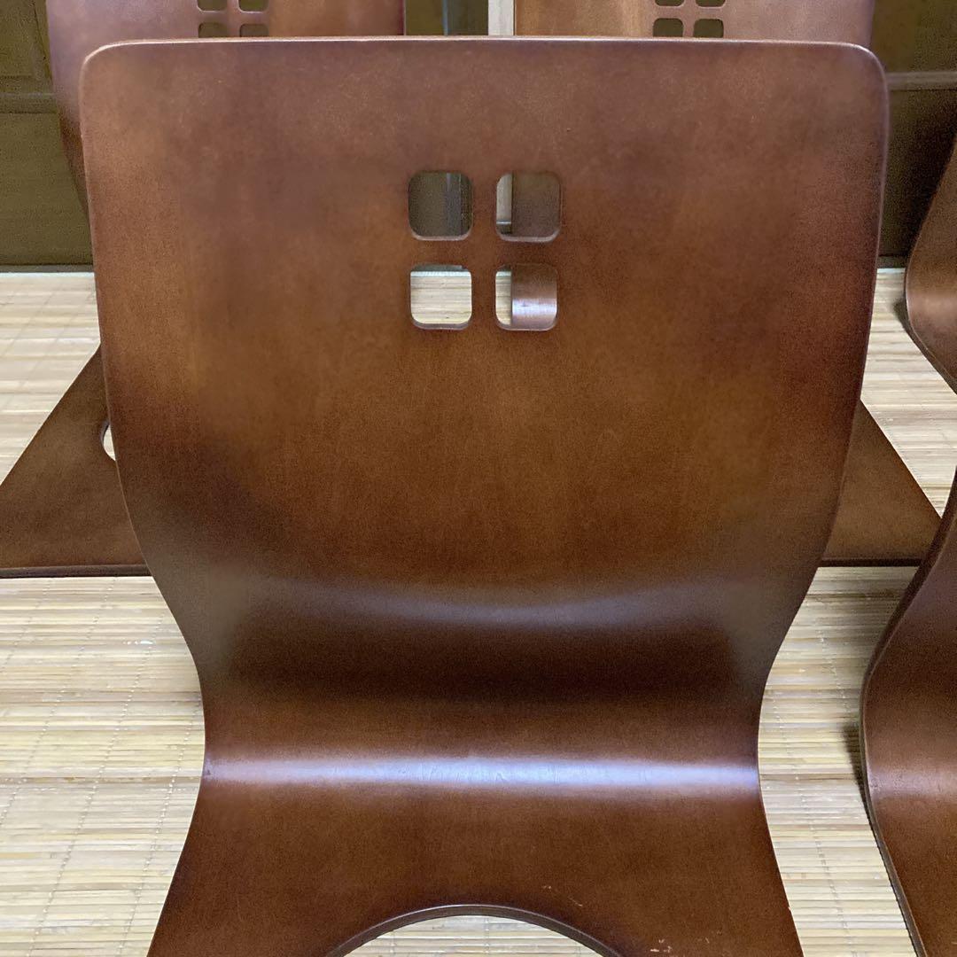 【5脚まとめ売り✨️】 木製　座椅子 曲げ座椅子 和座椅子 旅館座椅子 送料込み