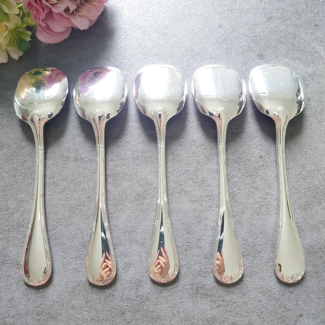 希少 美品 クリストフル リュバン アイスクリームスプーン 5点