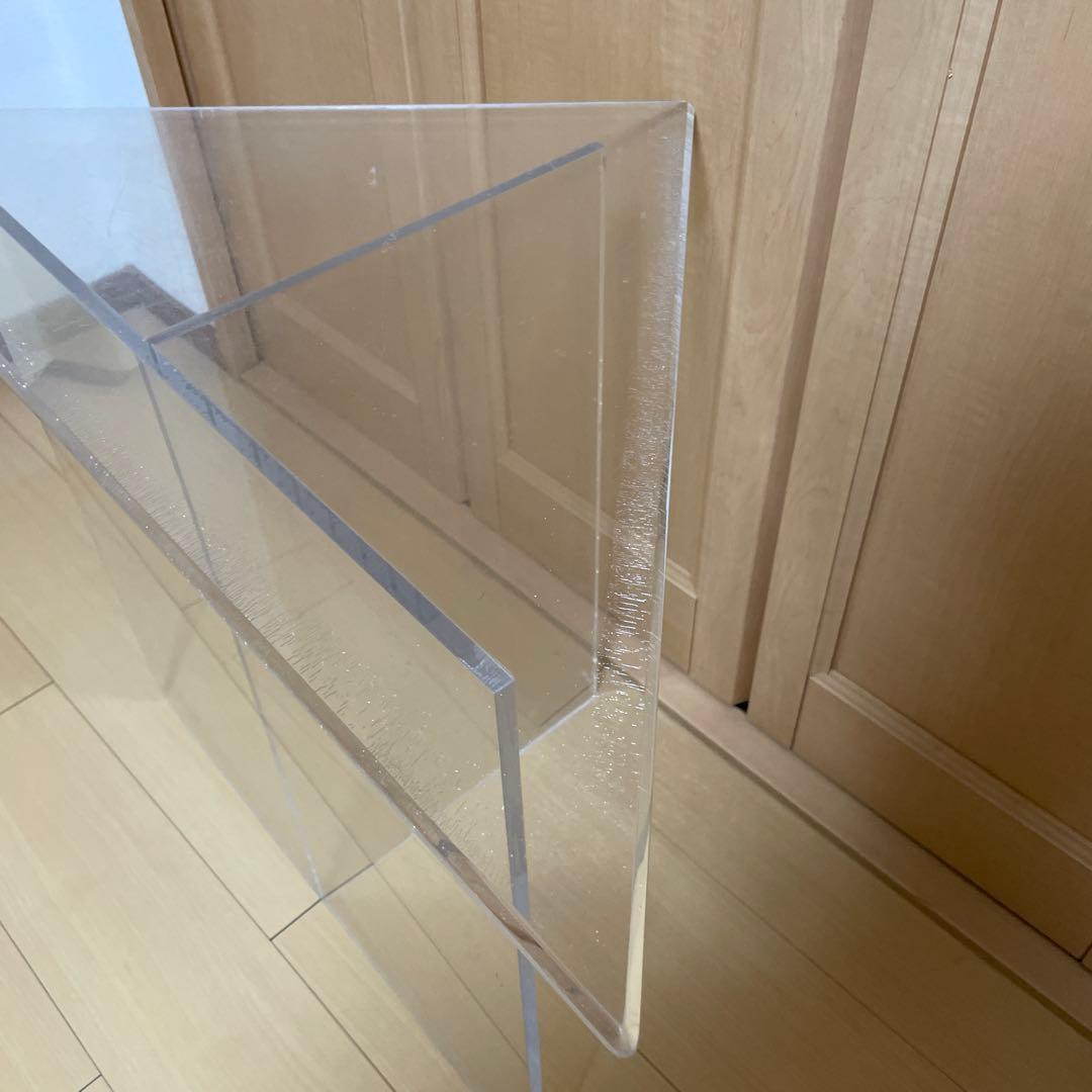 1960s ヴィンテージ　アクリル製　三角形テーブル　コーナーテーブル