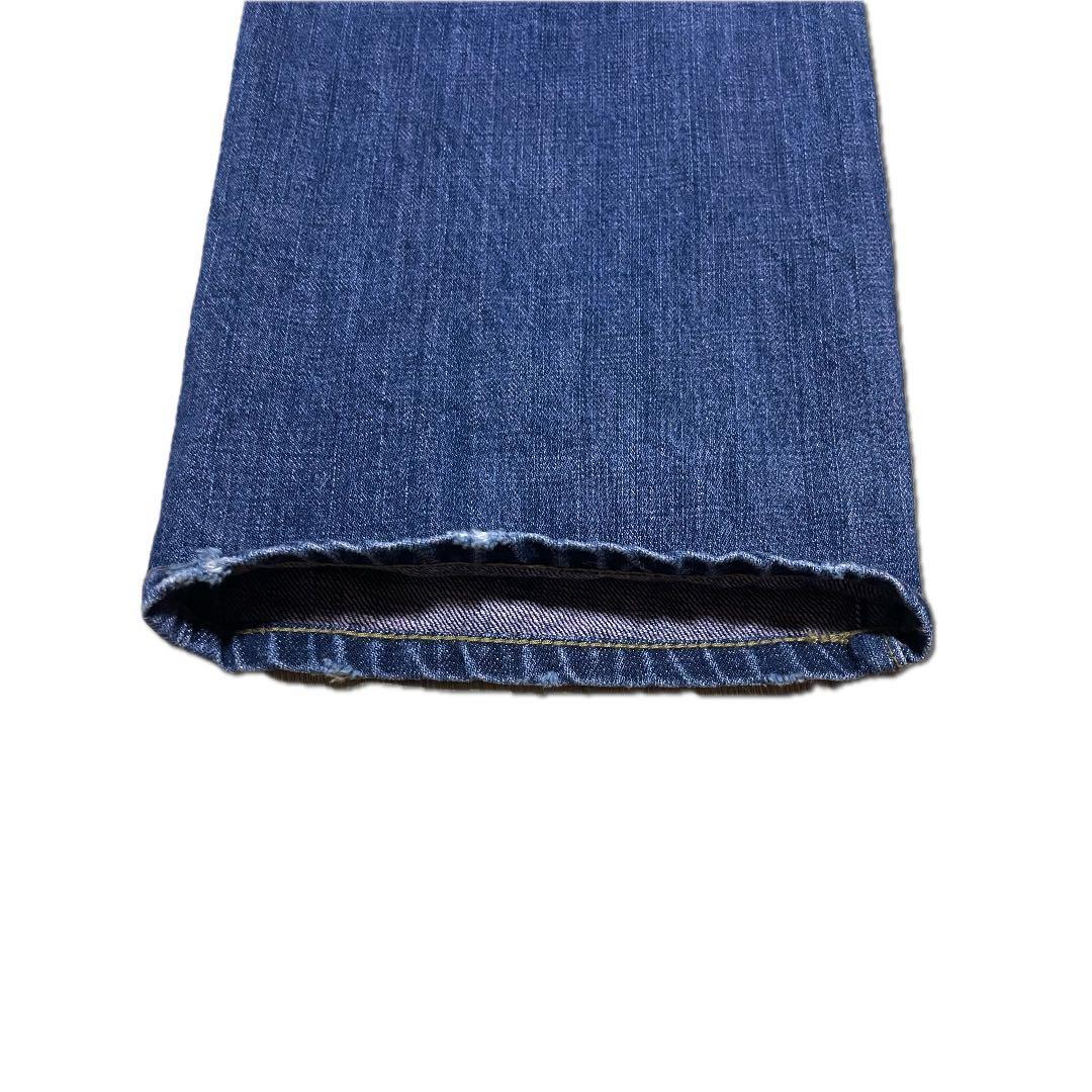 和柄　絡繰魂　鳳凰　刺繍デザイン ワイドレッグデニム　34インチ