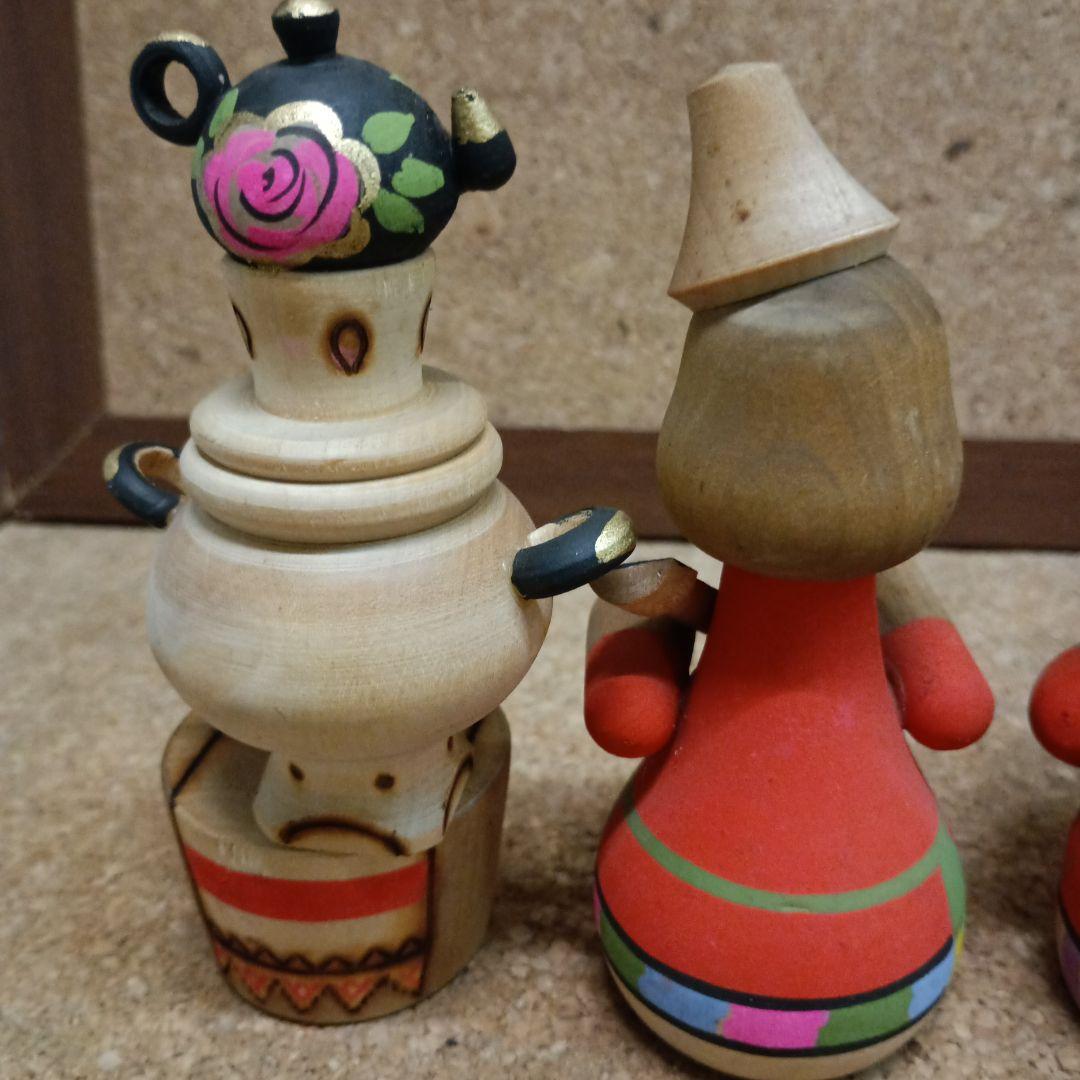 メ*7様 3970）ロシア製木製動物人形　置物　6体　ソビエト連邦時代