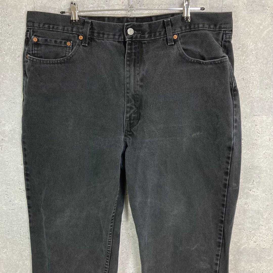 リーバイス550 バギー　ブラックデニム　ジーンズ　ビックサイズW42 L32