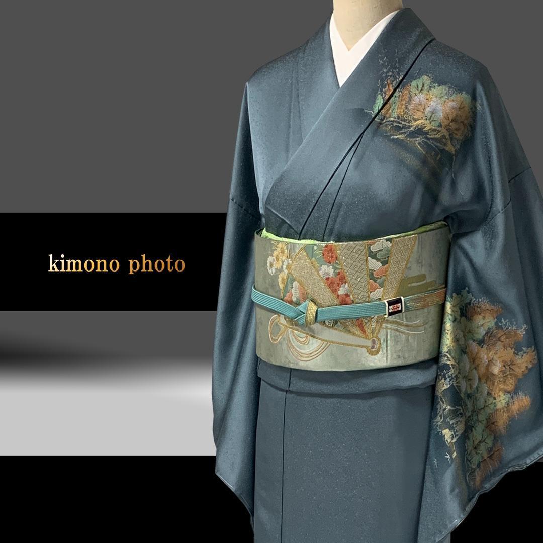 【新品、未使用】正絹【極上逸品】トールサイズ【金彩手描き友禅染】訪問着フルセット