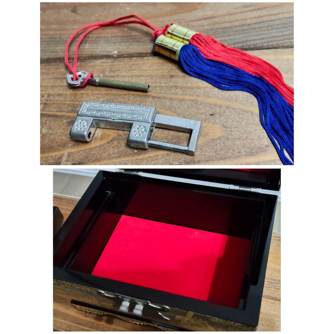 韓国伝統工芸 螺鈿細工 ジュエリーボックス ケース 小物入れ 鶴 宝石箱