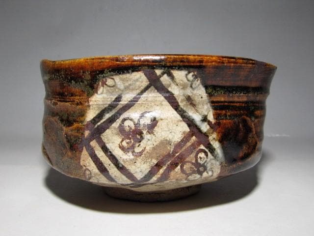 古織部茶碗 「廣澤」 裏千家十四代 淡々斎花押　　　　　　　　　　m197