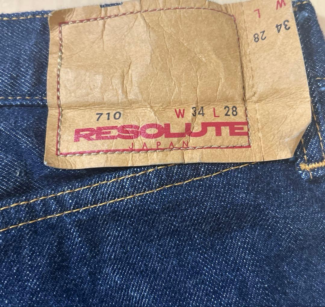 RESOLUTE リゾルト　710 デニムパンツ　W34L28 濃紺