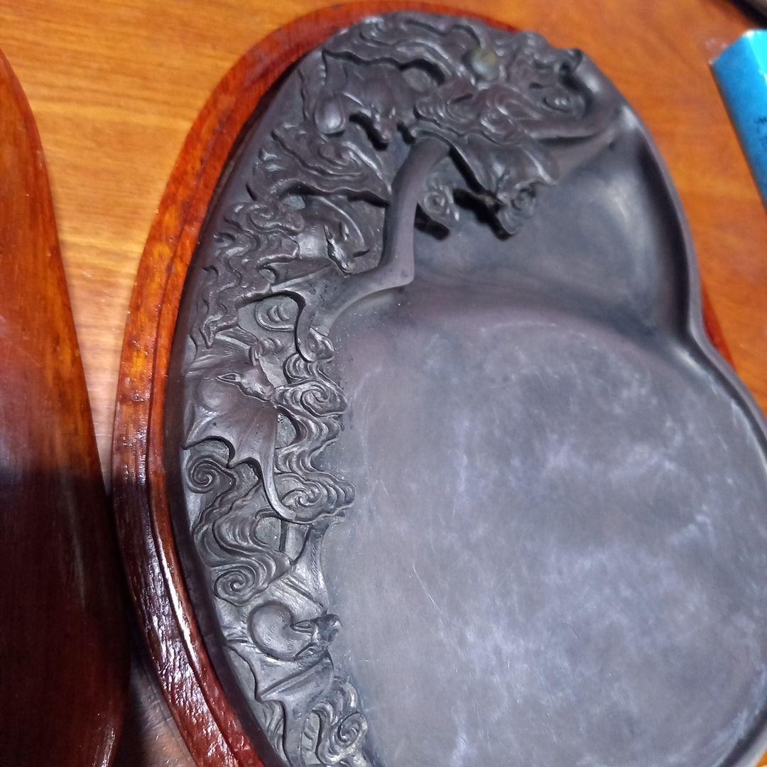 中国　硯　　書道　水墨画　　古物　希少　大きめ