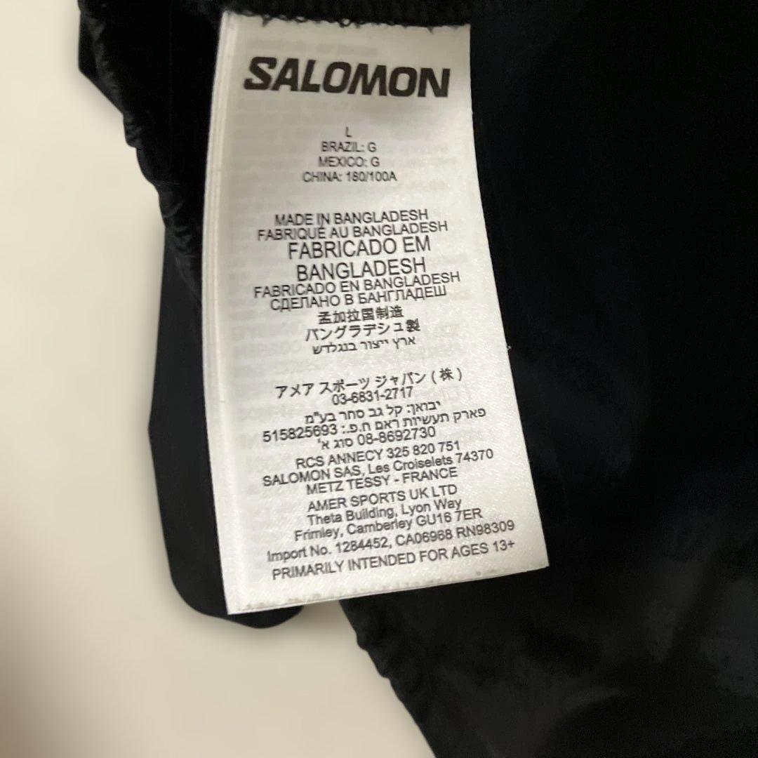 SALOMON フード付きウィンドブレーカー Mサイズ ブラック