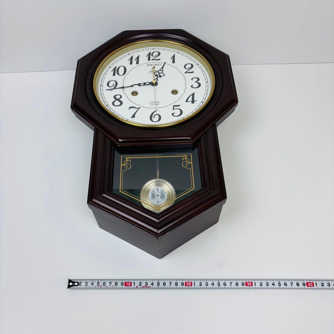【美品】SEIKO セイコー　RQ205B 電波時計　柱時計