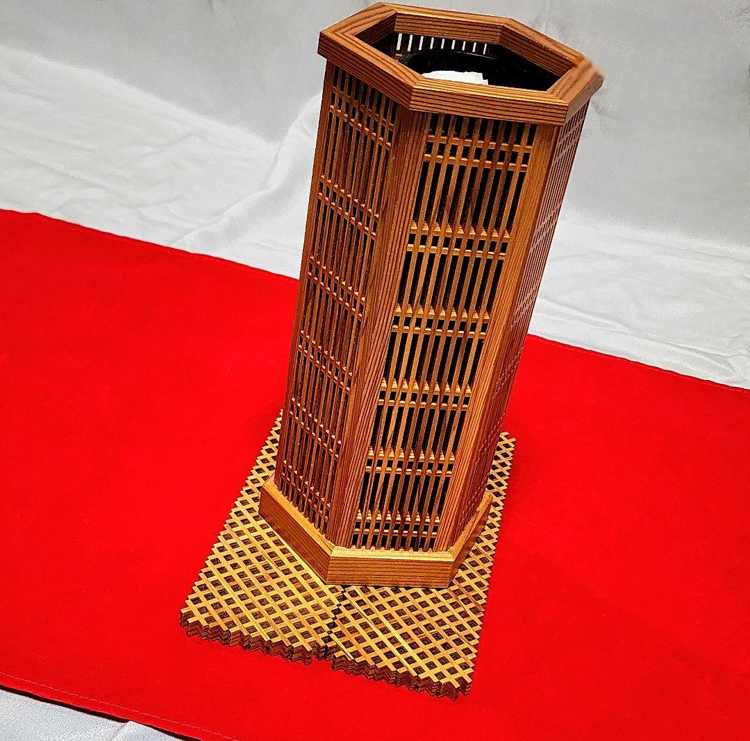 【昭和レトロ】組子細工_花入/高級工芸品