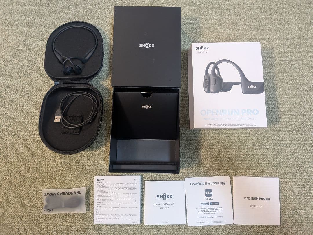 SHOKZ OPENRUN PRO 骨伝導イヤホン ブラック