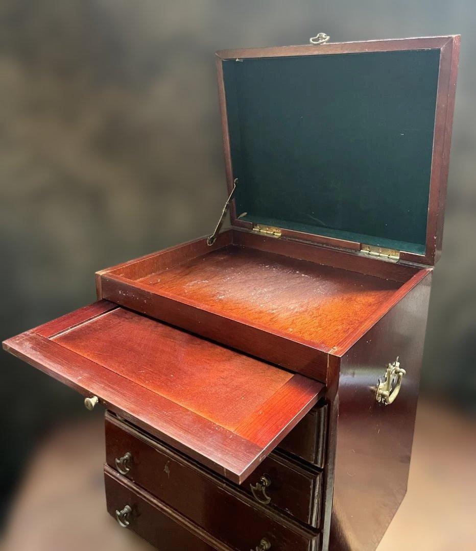 アンティーク 木製 チェスト マホガニー 小引き出し チェスト 5段 引き出し