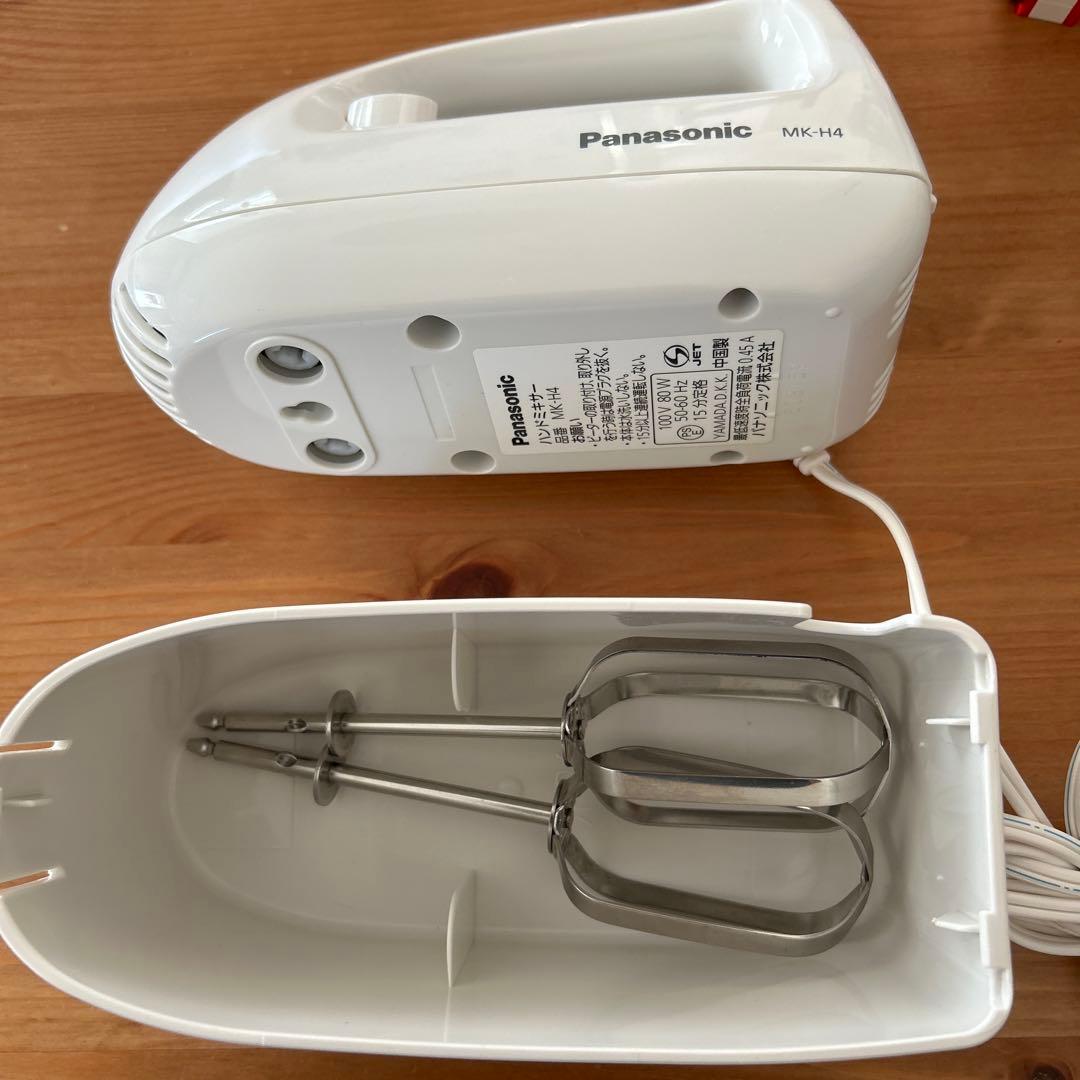 美品　Panasonic ハンドミキサー MK-H4-W