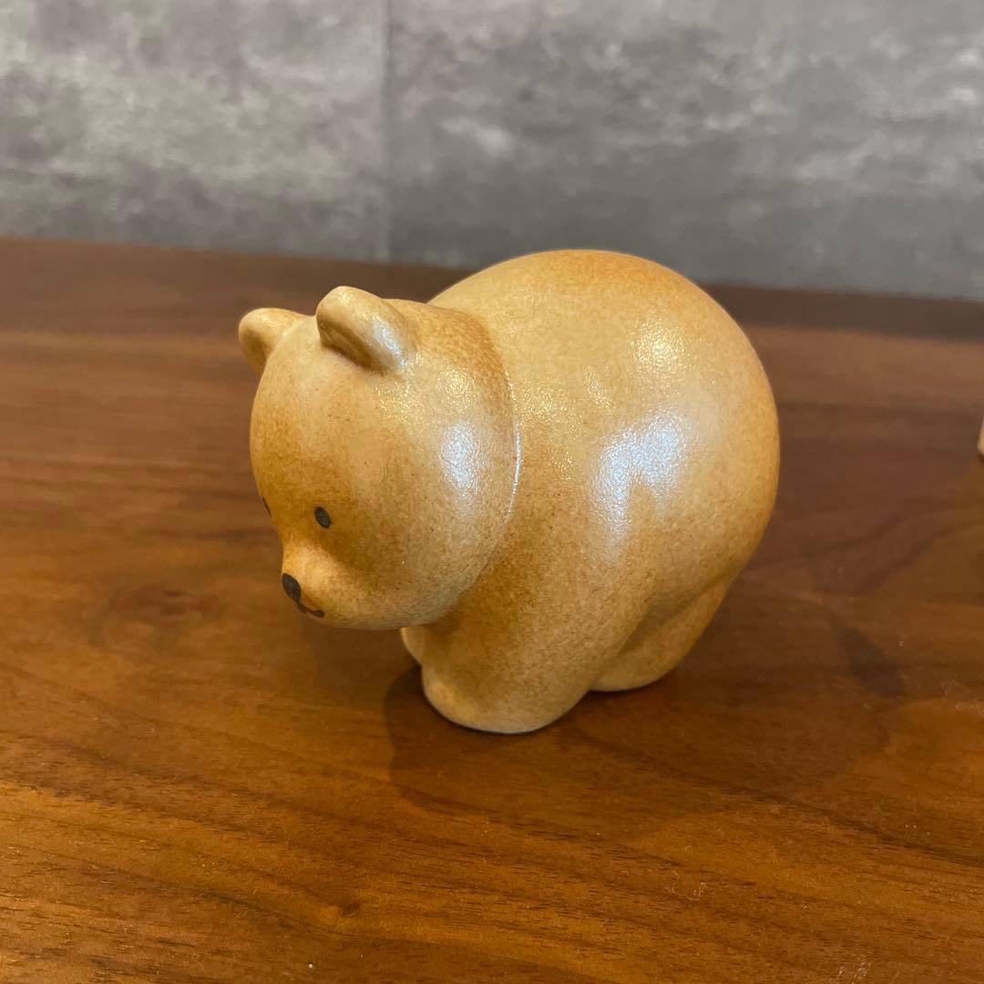 リサラーソン　益子焼　くまもとのくま・こけし　ミア　※ミアのみ箱付き　2点セット