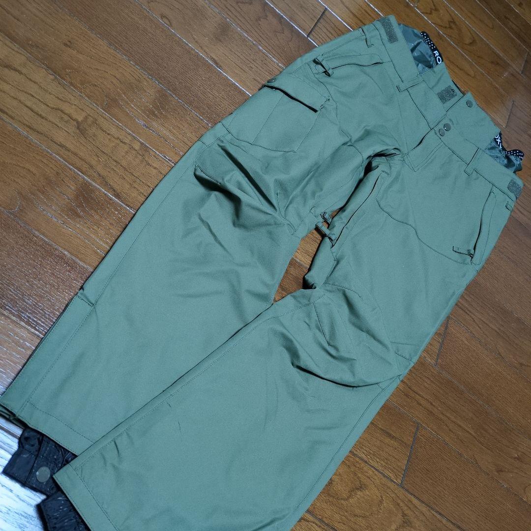 ROXY　スノボウェア　上下セット　総柄　カーキ　モスグリーン　Ｓ