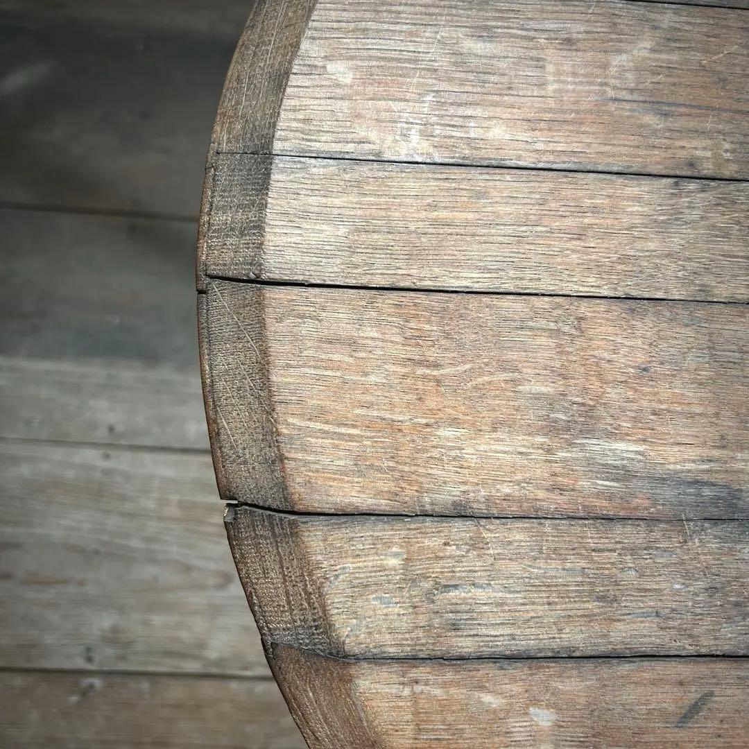 フランスアンティーク アイアン ビストロテーブル カフェテーブル ラウンド