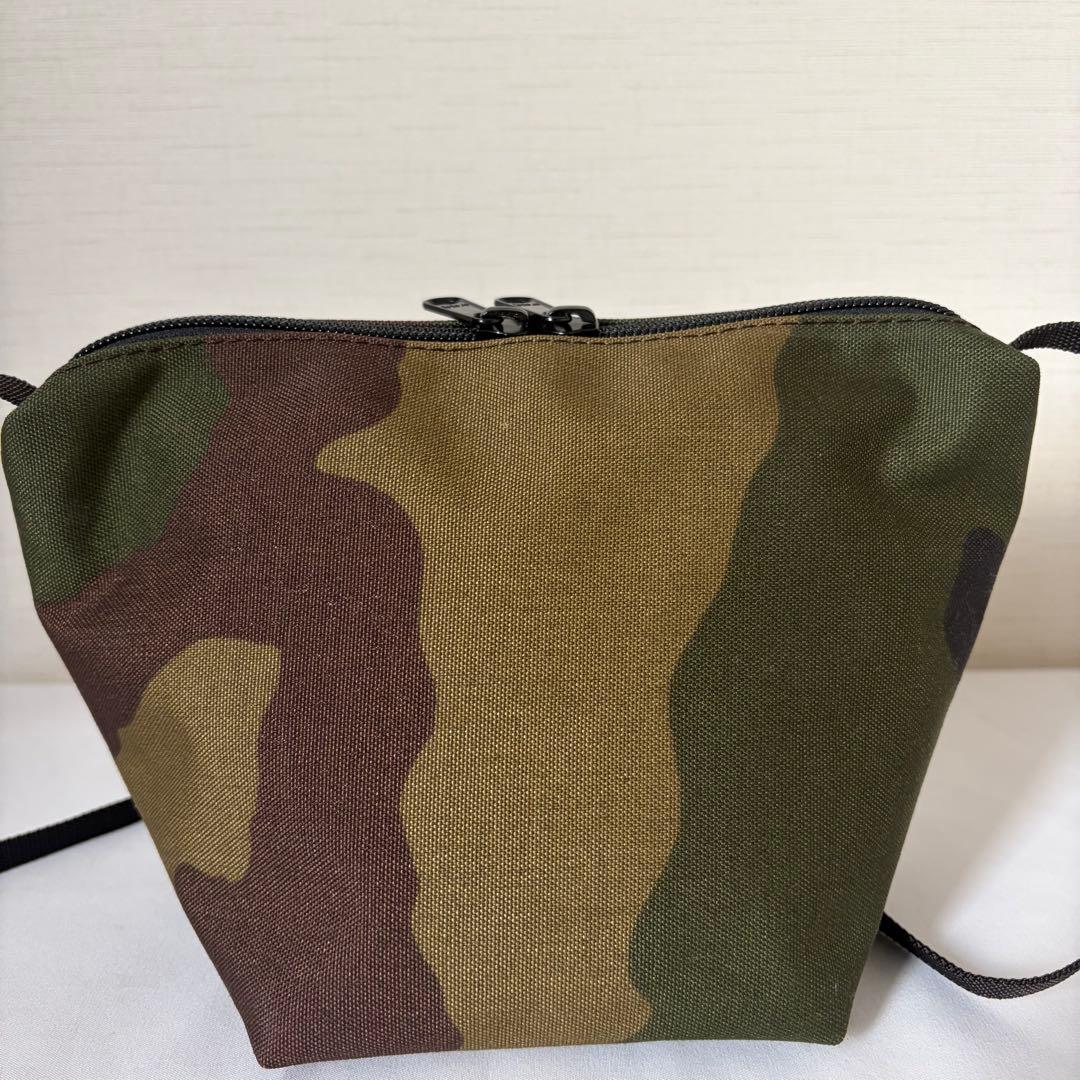 【美品】エルベシャプリエ　2885W コーデュラナイロン舟型ショルダーSカモフラ