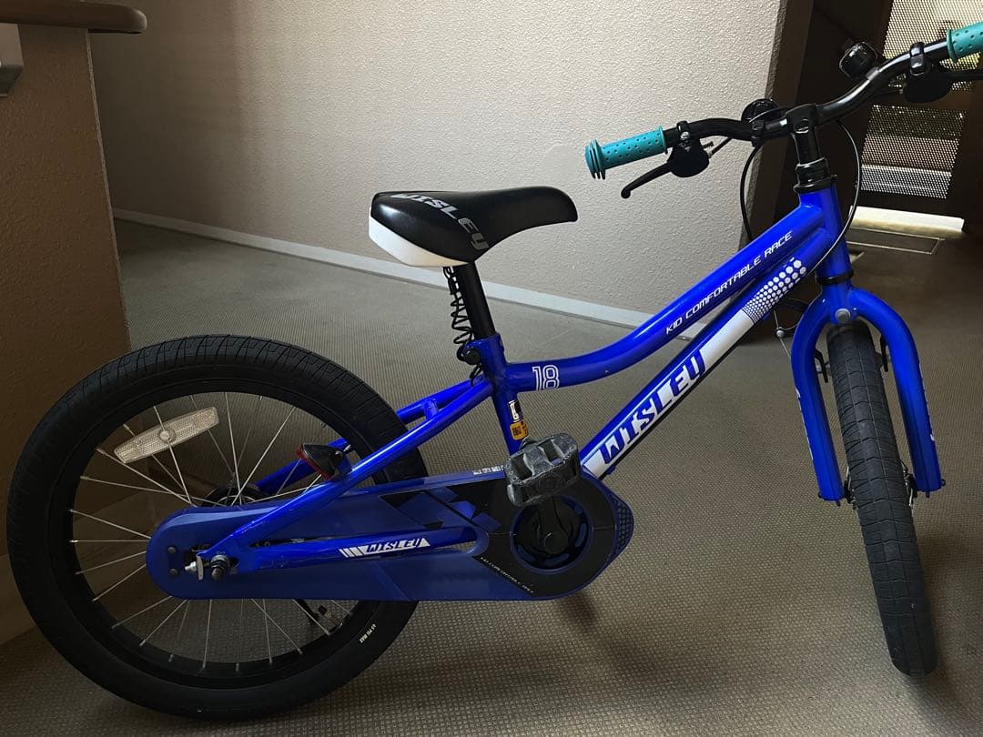 子供用青い自転車18インチ