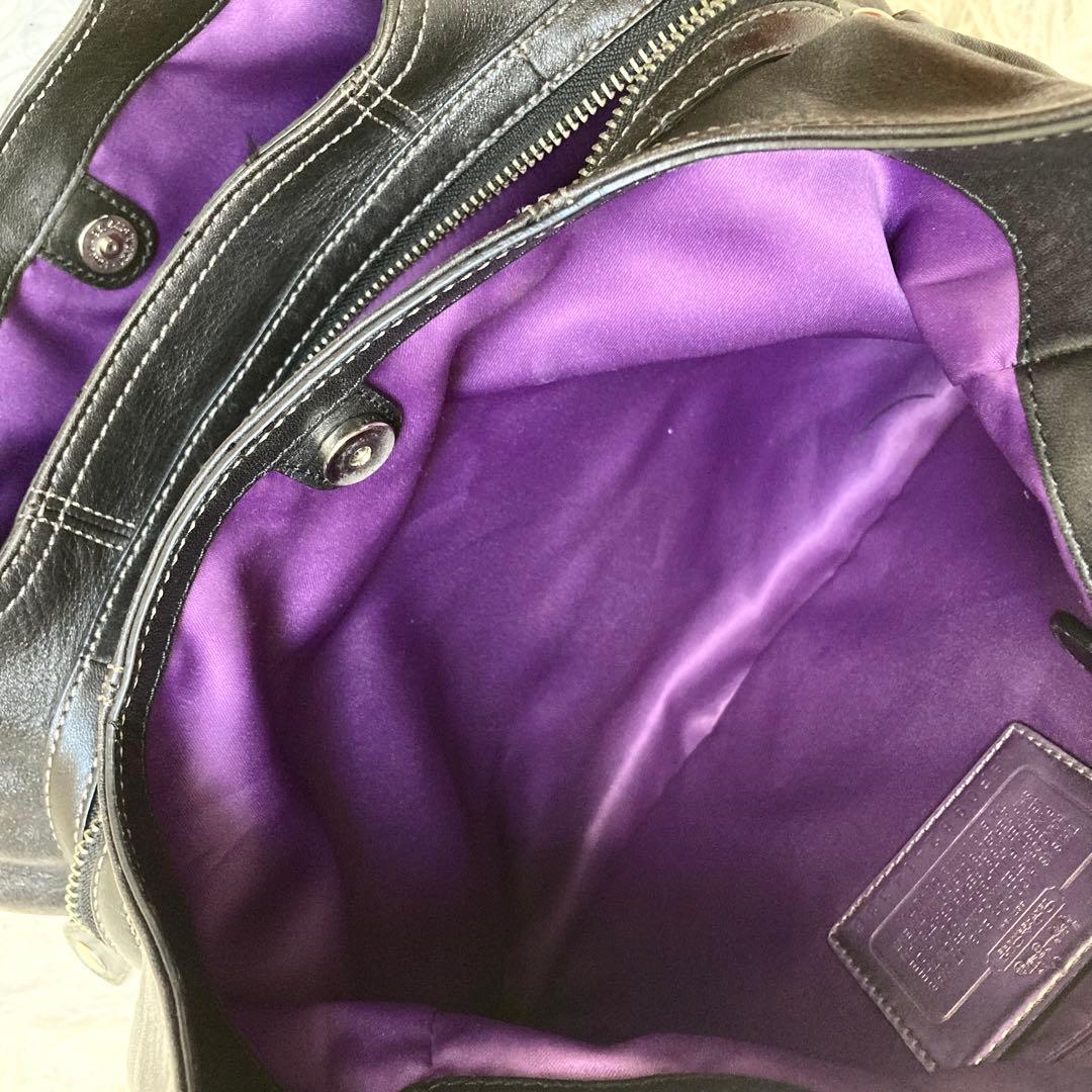 極美品 vintage coach old archive hobo ブラック