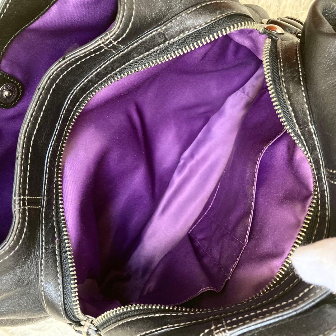 極美品 vintage coach old archive hobo ブラック