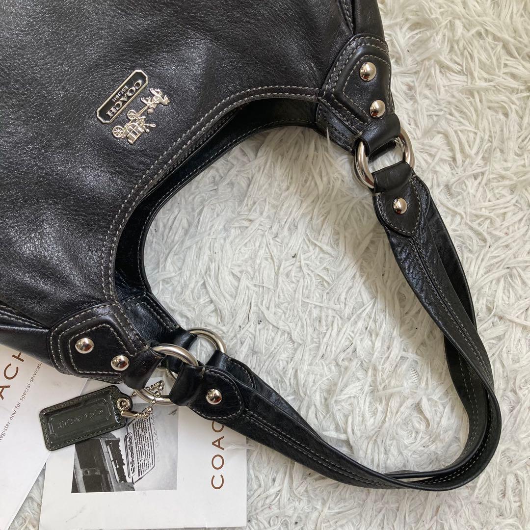 極美品 vintage coach old archive hobo ブラック