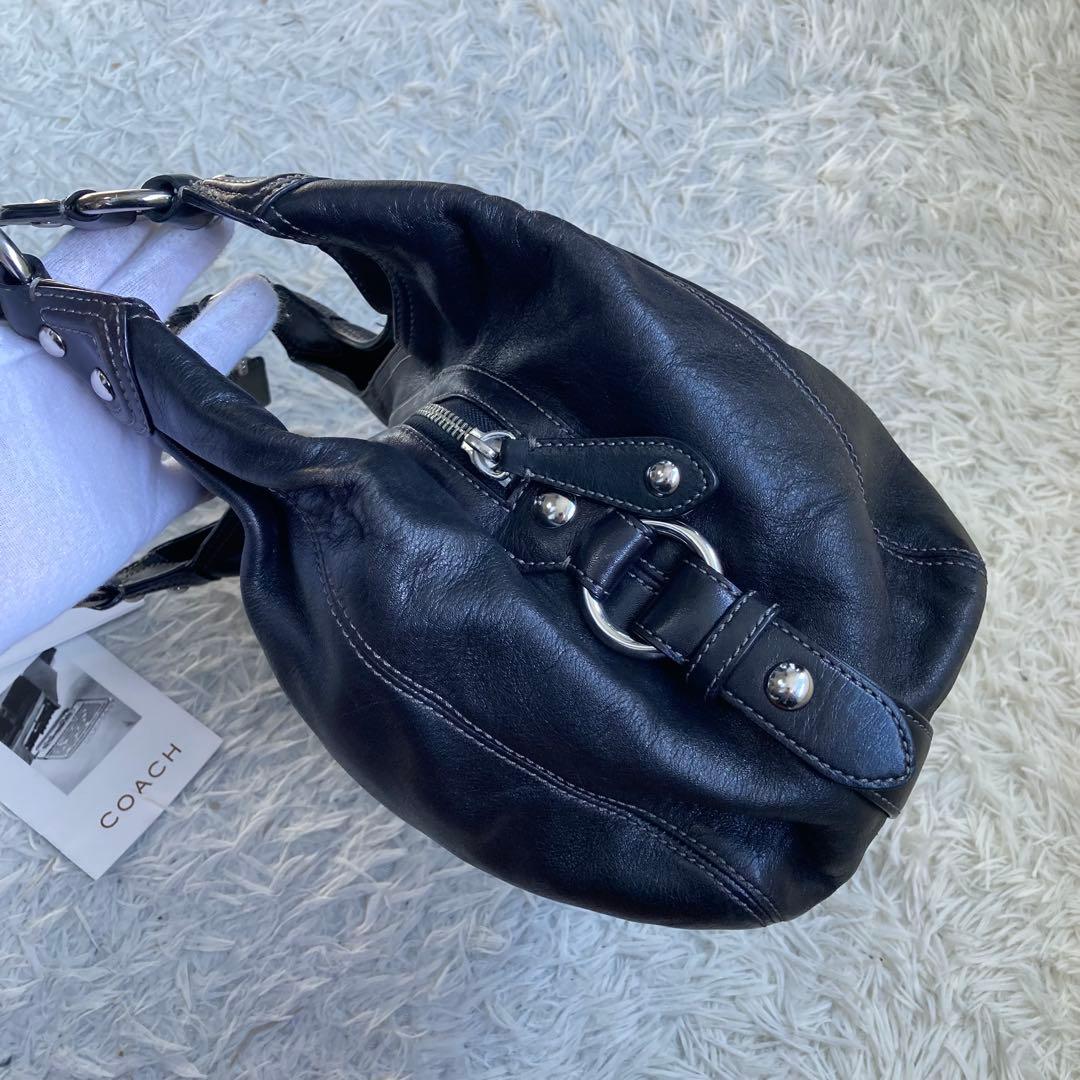 極美品 vintage coach old archive hobo ブラック