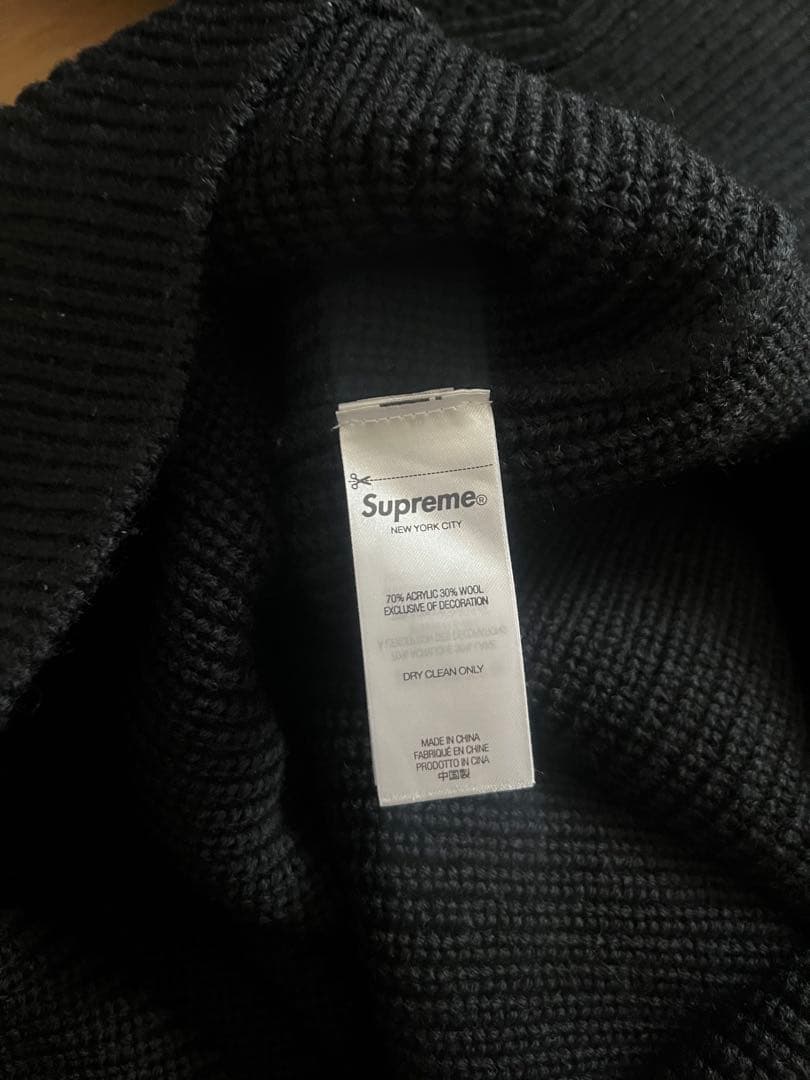 Supreme☆ブラック☆Small Box Polo Sweater