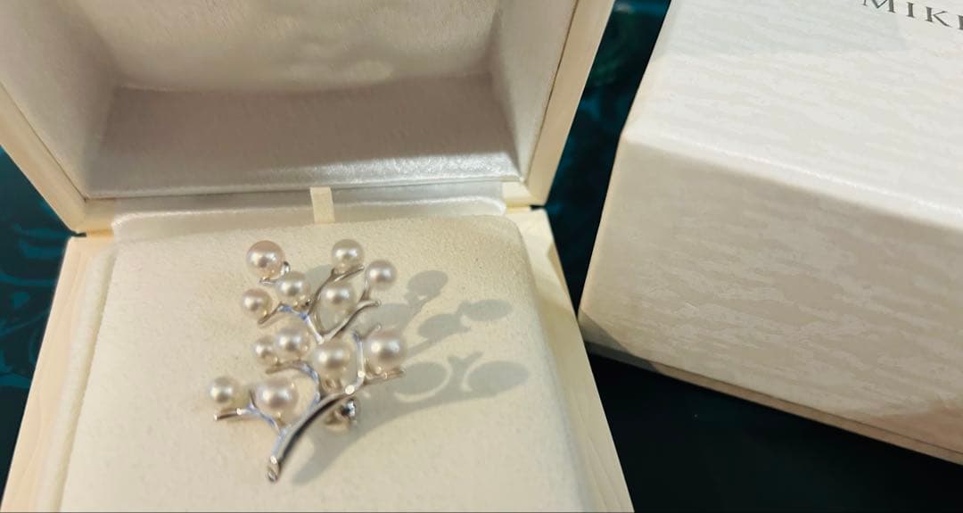 最終価格MIKIMOTO ミキモトブローチ 幸福の木 Kofuku no ki