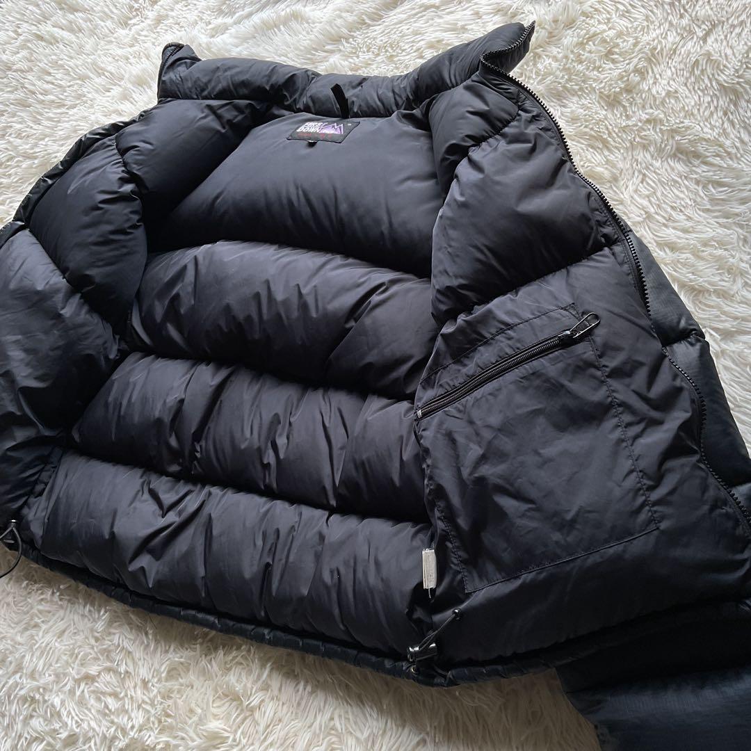人気✨90's ファーストダウン　ダウンジャケット　M ヌプシ型　ブラック　刺繍