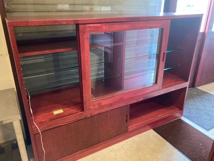 木製ショーケース3台＋吊棚1台