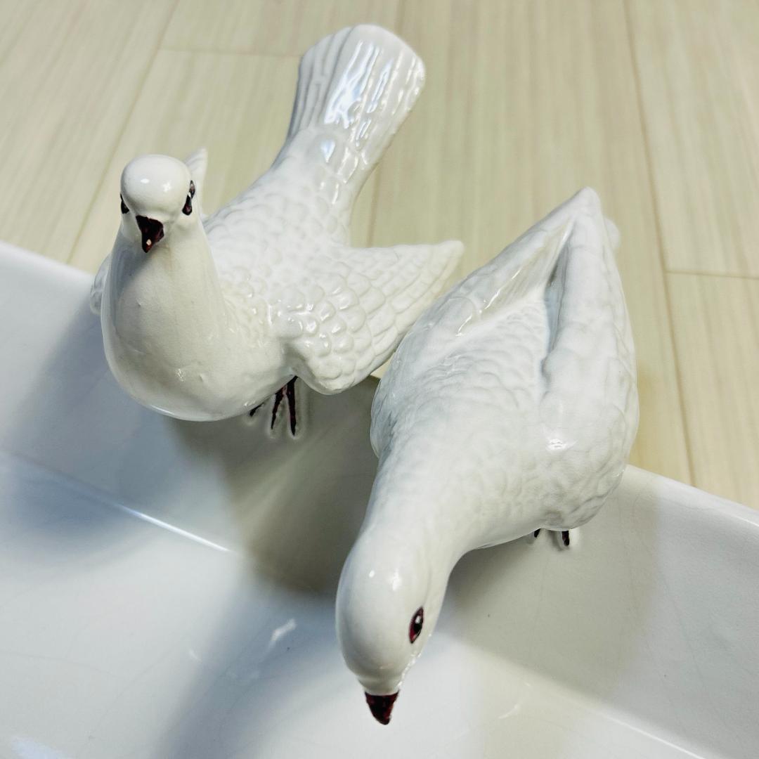 COSTA　コスタ　イタリア　オブジェ　花器　鳩　ハト　アンティーク　昭和レトロ