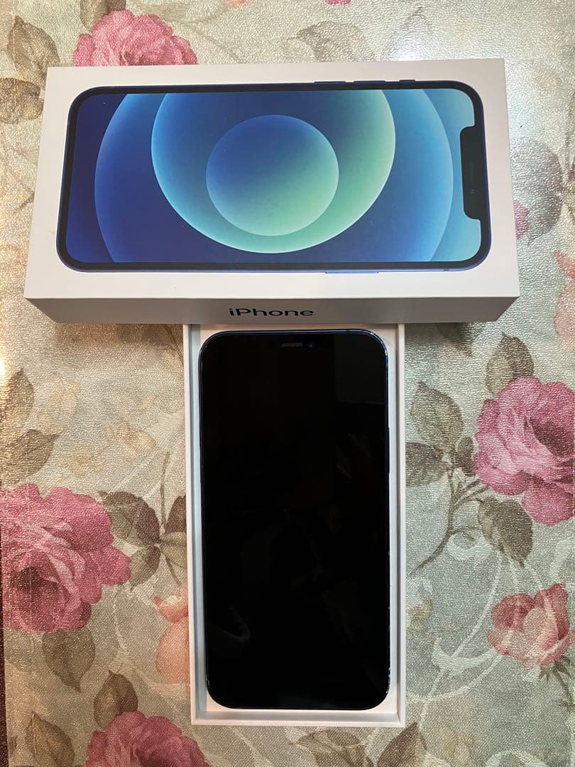 美品　iPhone12 ブルー　128GB 本体　専用ケース