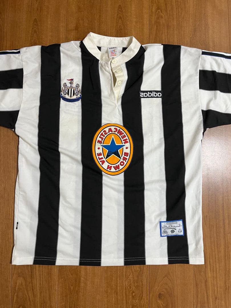 アディダスニューカッスル96/97ホームサッカーユニフォームヴィンテージ　半袖