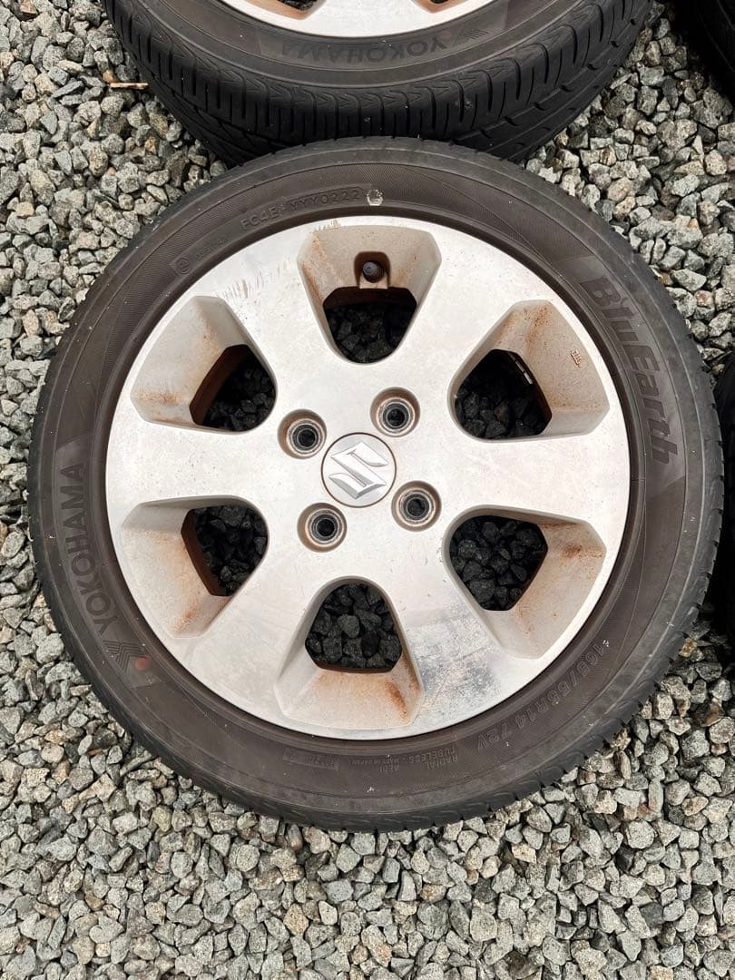 165/55R14 14インチ スズキ純正ホイールセット ヨコハマタイヤ