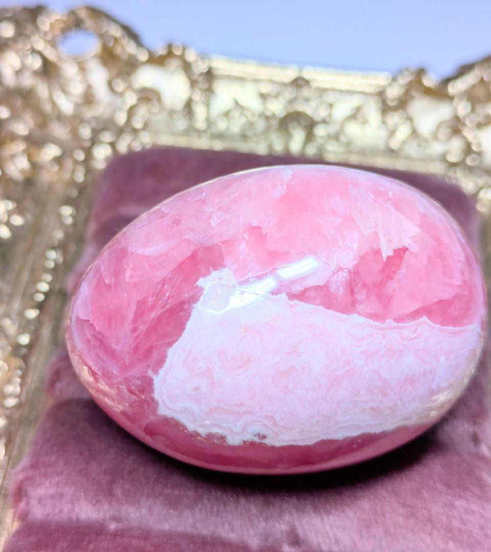 よ*み様 【インカローズ】 ロードクロサイト エッグ アルゼンチン産 卵型 天然