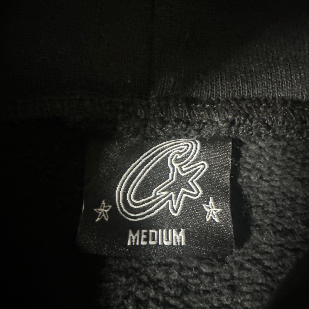 Corteiz Alcatraz オーバルロゴ ジップパーカー 黒