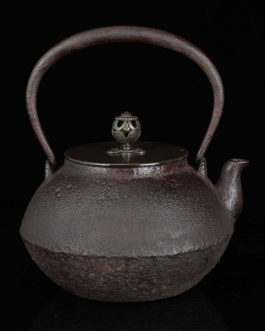 時代物【釜師 大西浄清】鉄瓶 在銘 茶道具 湯沸 煎茶道具 古美術 骨董品