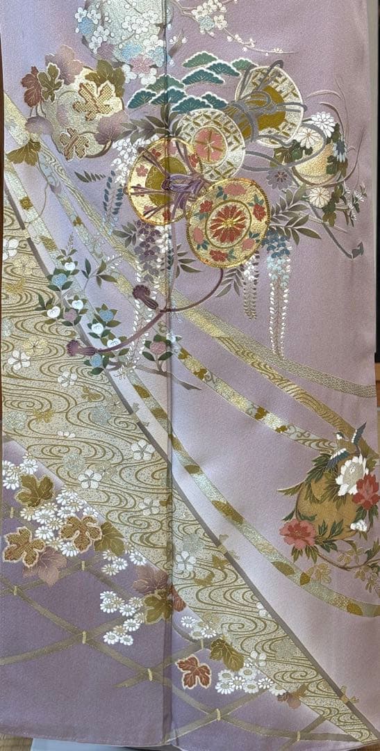 正絹豪華色留袖4点フルセット 色留袖　袋帯　帯締め帯揚げ