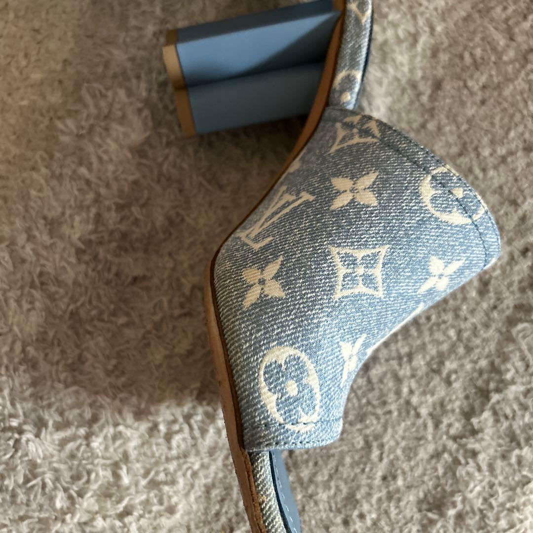 ルイヴィトン サンダル シルエットラインミュール　36 モノグラム　デニム