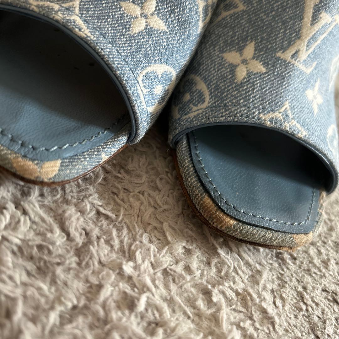 ルイヴィトン サンダル シルエットラインミュール　36 モノグラム　デニム