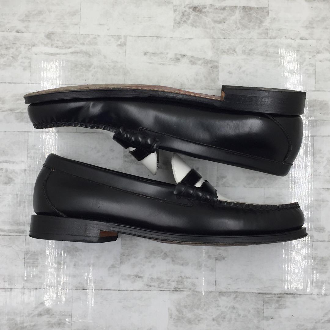 【美品】G.H.BASS ジーエイチバス ペニーローファー 黒/白 27.5cm