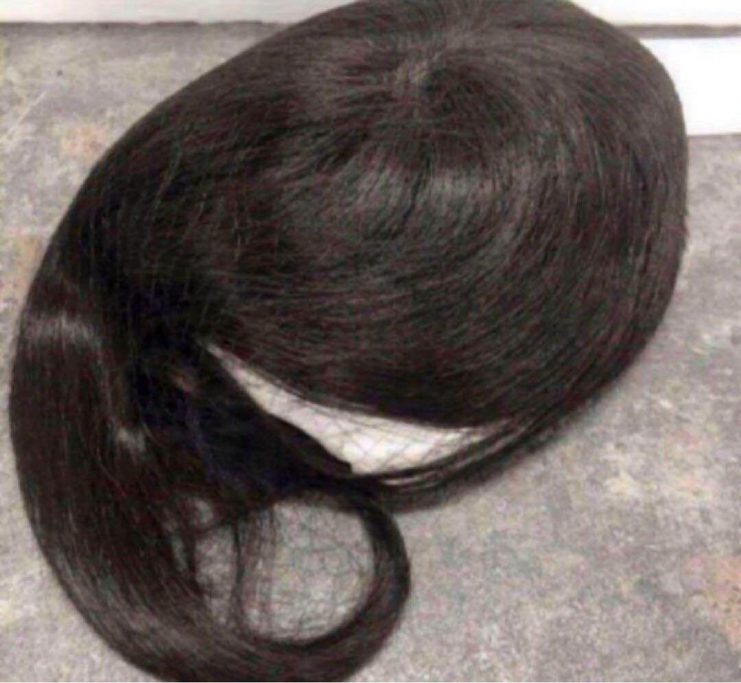 HairDre ヘアドレ　L② 人毛100%ウィッグ　ダークブラウン黒茶