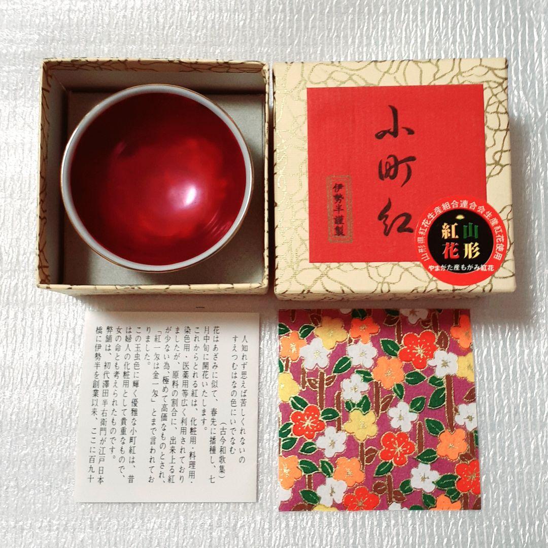 伊勢半謹製六代作⭐小町紅 笹色 口紅 お猪口 伊万里焼 有田焼 九谷焼 入手困難