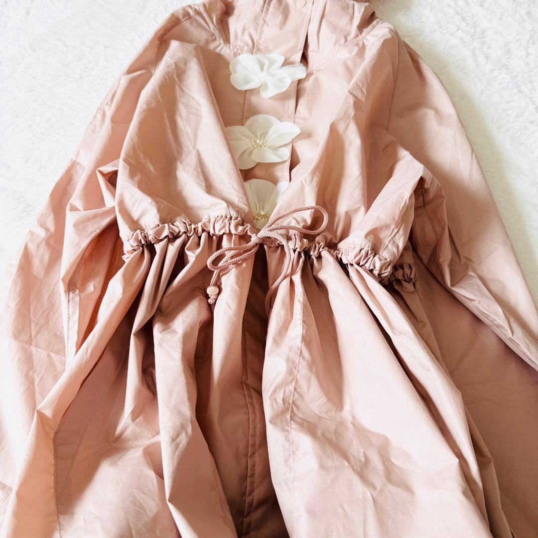 【新品未使用タグ付き】 チェスティ レインコート コサージュ ピンク フラワー