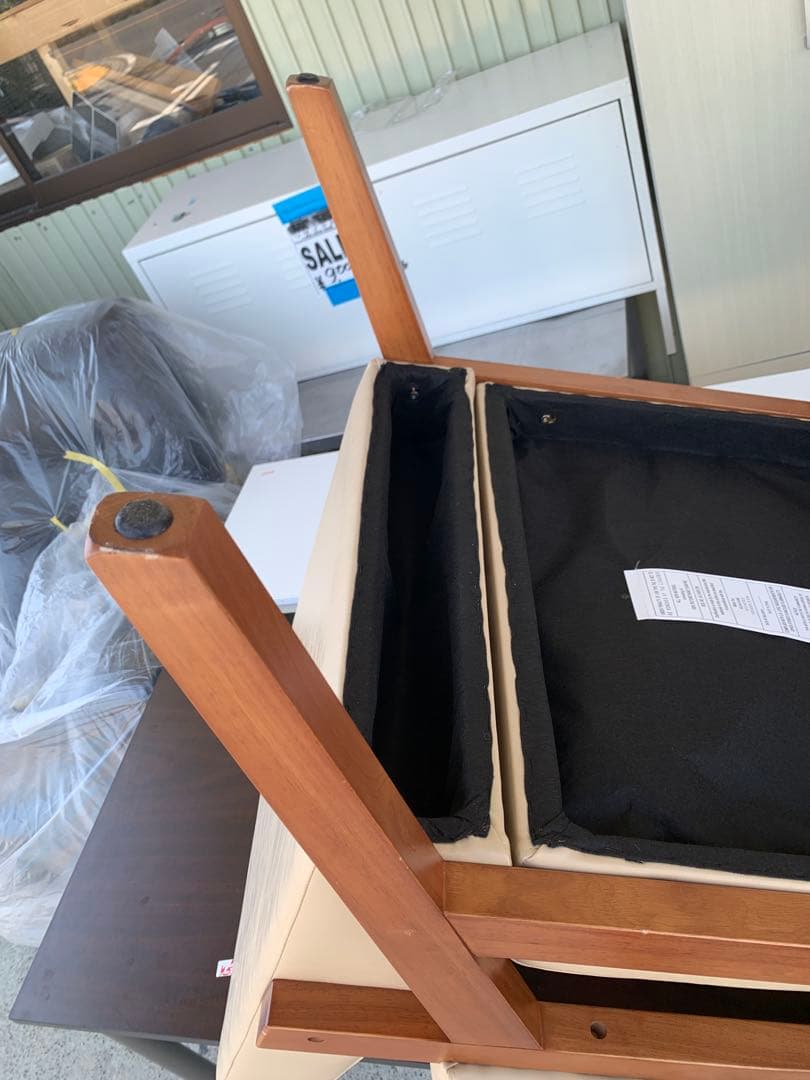 一人掛けソファ　アームチェア　ベージュ　ファブリックチェア 椅子(滋賀県内のみ)