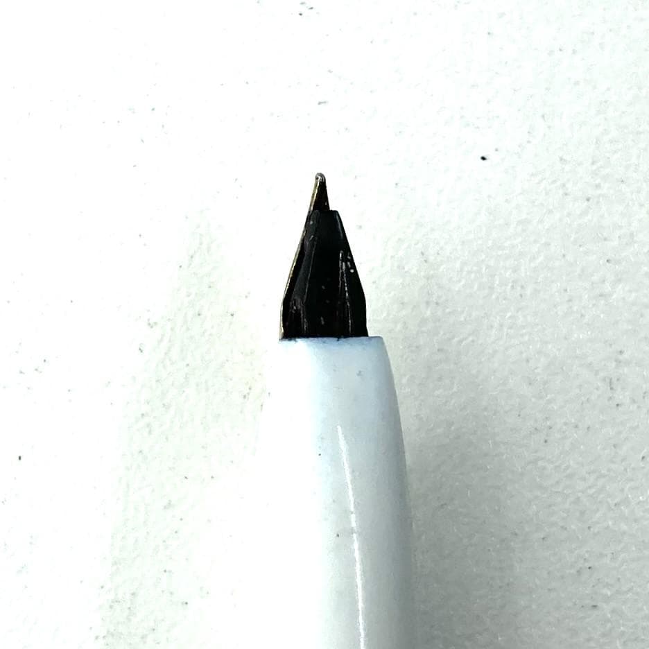 プラチナ Platinum 万年筆 ビンテージ 昭和レトロ ホワイト 14K