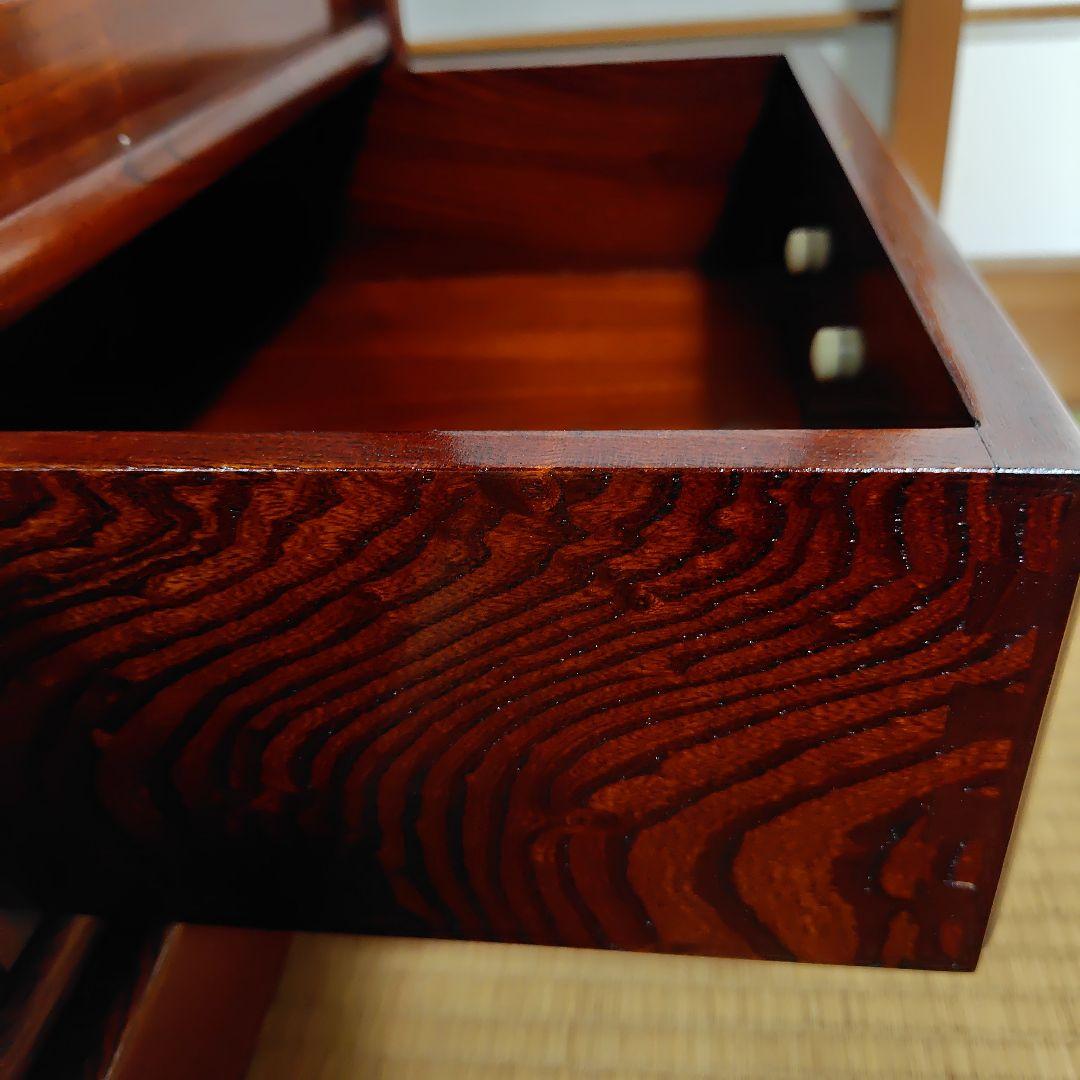 茶箪笥　漆器　木製品　高級家具　アンティーク　木目